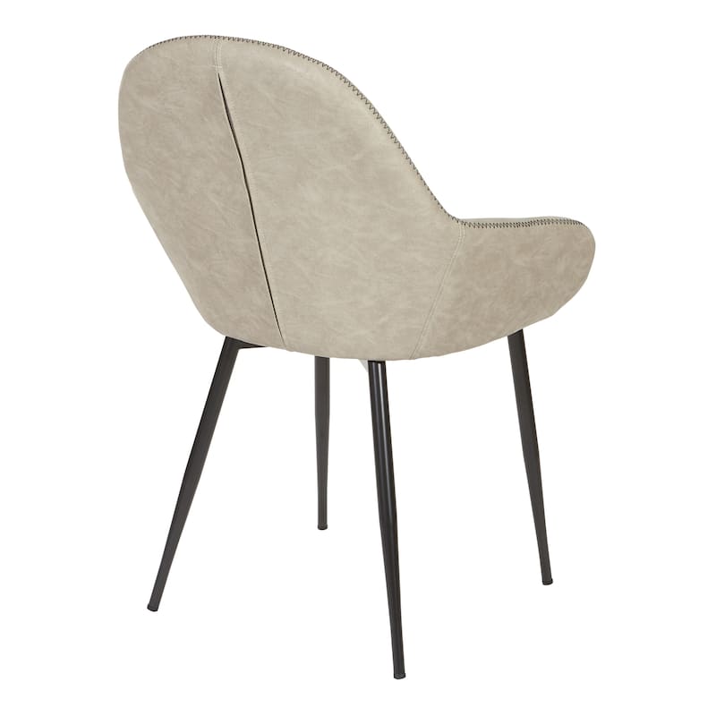 Porch & Den Poehler Faux Leather Mid-century Accent Chair