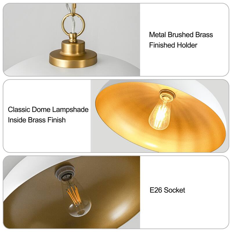 Modern Industiral Dome Pendant Lights for Kitchen Island