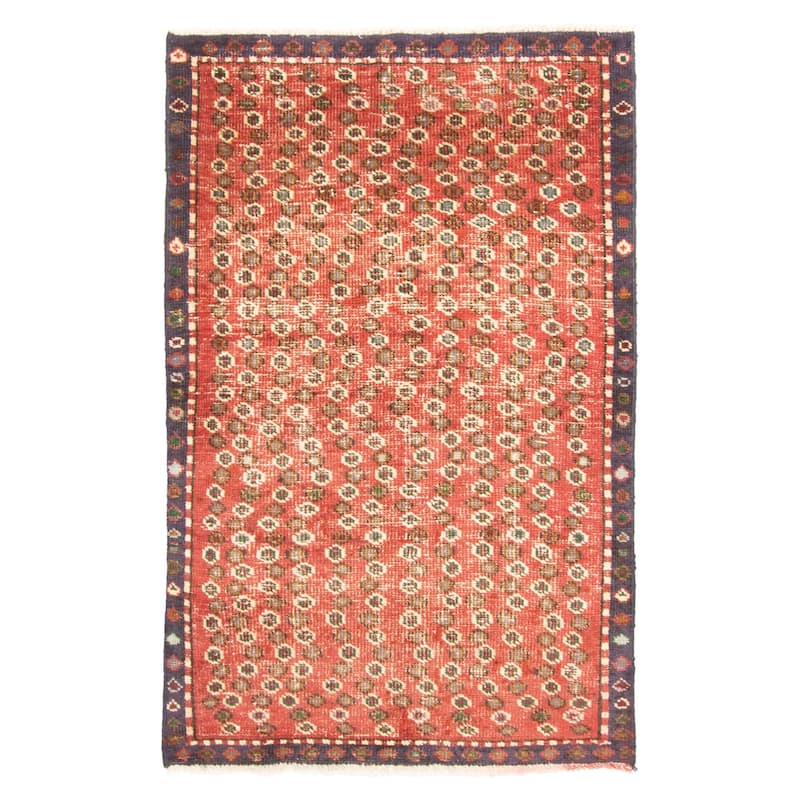 ECARPETGALLERY Hand-knotted Andelz Red Wool Rug - 3'1 x 4'9