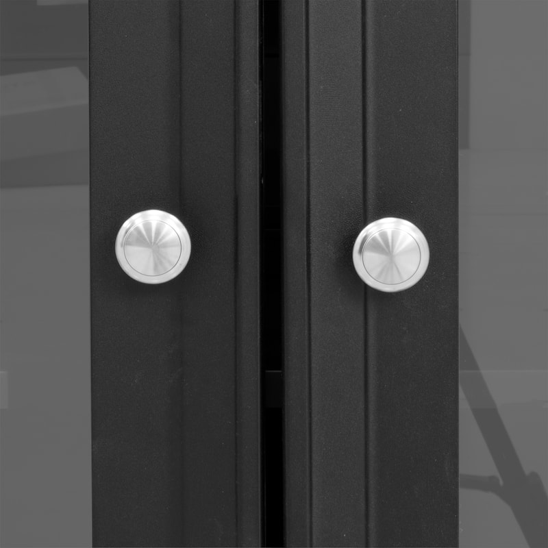 128" Wall Unit Entertainment Center with Bookshelves, Wood Media Console TV Storage Cabinets with Glass Doors for TVs up to 80"