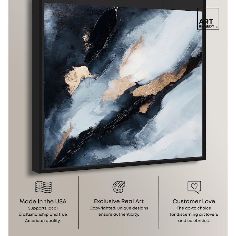 Golden Spark I Canvas by Art Remedy