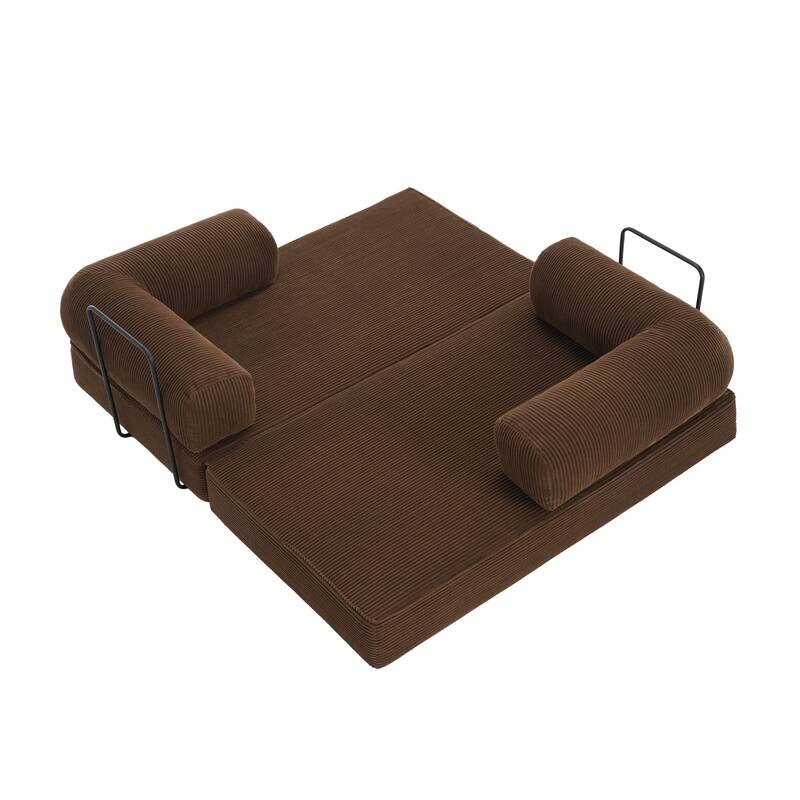 Corduroy Large Couch Convertible Floor Sofa Bed Sleeper