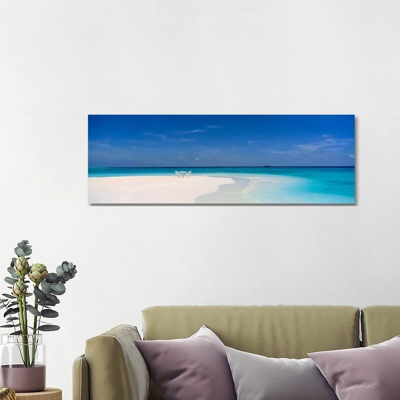 iCanvas "Beach Scene The Maldives" by Panoramic Images Canvas Print - 16x48x1.5