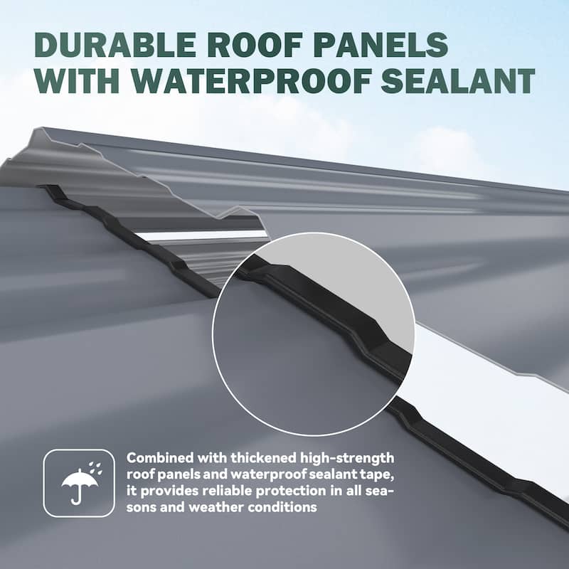 EROMMY Heavy Duty Metal Carport with Extra Support Poles, UV & Waterproof Car Canopy for Outdoor Vehicle Shelter