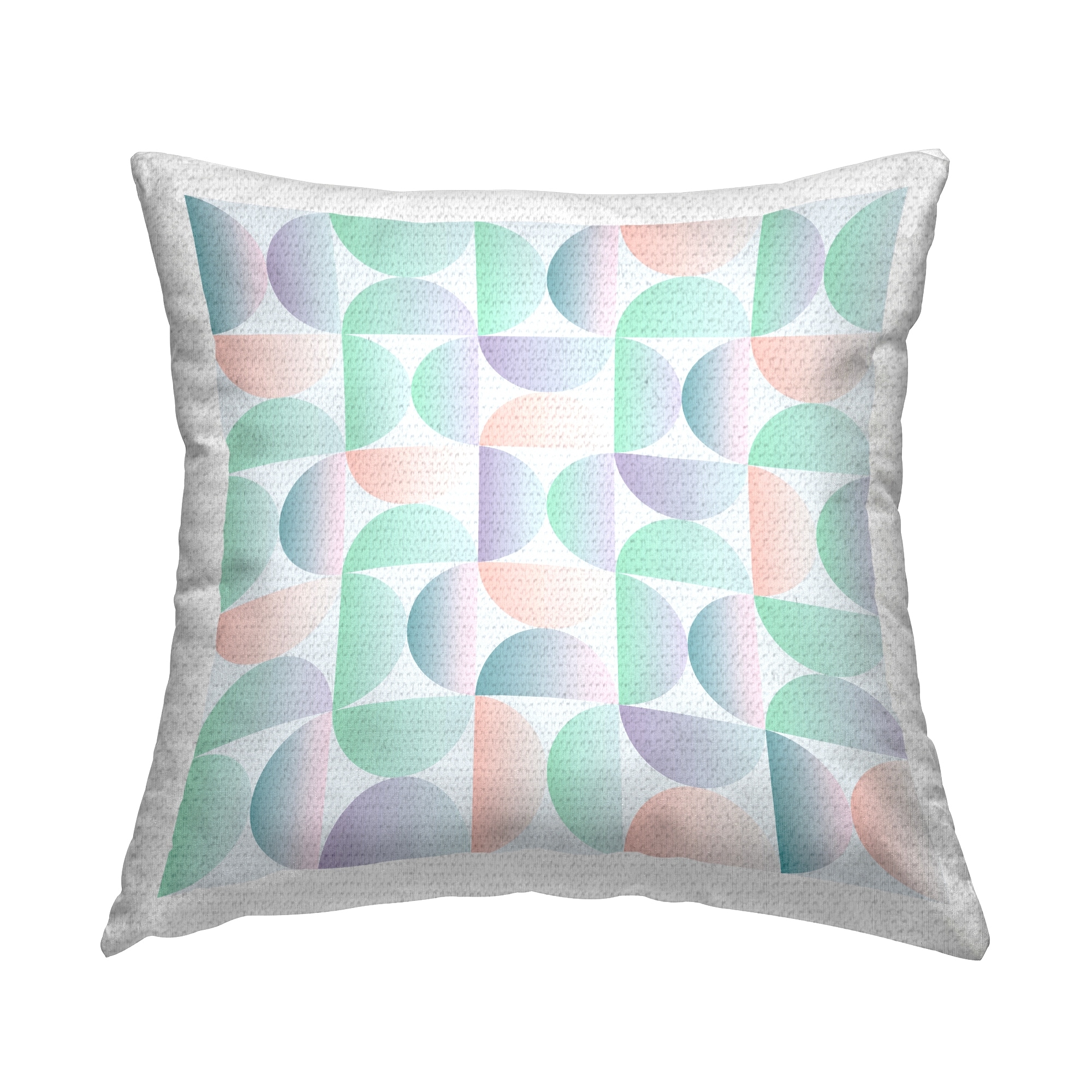 Stupell Abstract Pastel Retro Shapes Printed Outdoor Throw Pillow Design by Ziwei Li