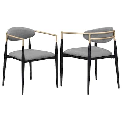 Alexis Fabric Upholstered Dining Arm Chair (Set Of 2)