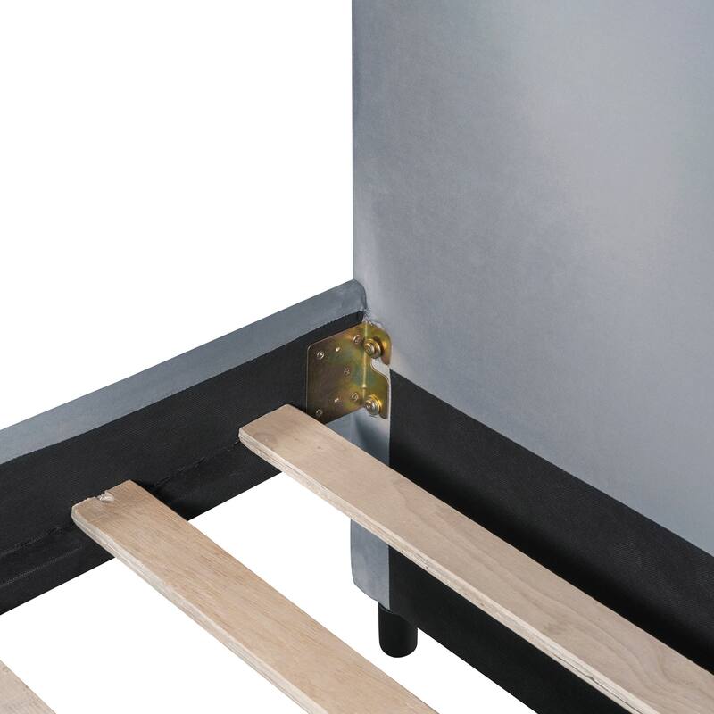 Twin Size Upholstered Daybed Sofa Bed w/Trundle, Wooden Platform Bedframe for Bedroom Living Room Guest Room, Wood Slat Support