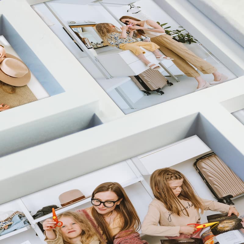 HELLO LAURA 12 Opening Decorative Wall Hanging Collage Puzzle Picture Photo Frame