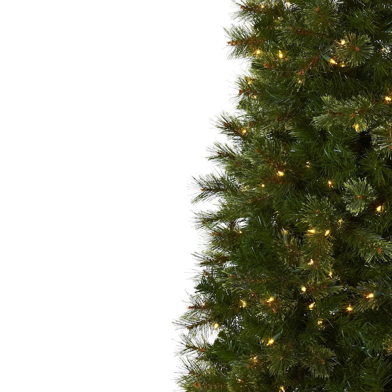 7.5ft. Cashmere Slim Artificial Christmas Tree with Clear Lights - Sleek Elegant Holiday X-Mas Display
