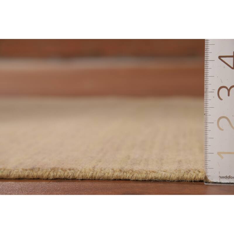 Modern Beige Gabbeh Oriental Foyer Rug Handmade Wool Carpet - 2'8"x 4'1"