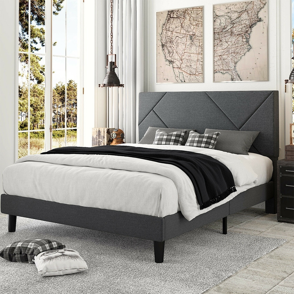 Judy upholstered cheap platform bed frame