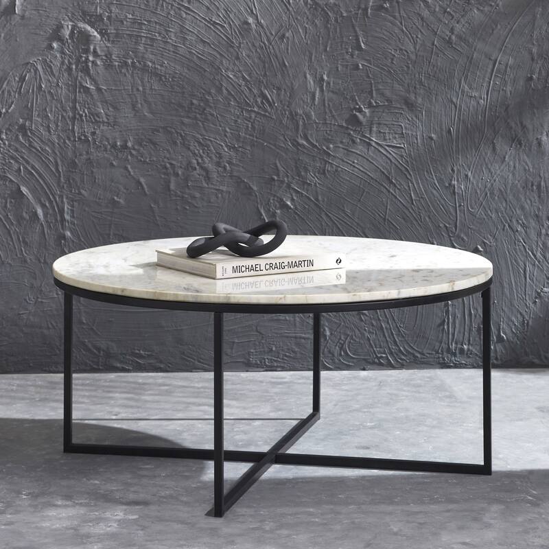 Renwil Livia Indoor Iron Table, Matte Black