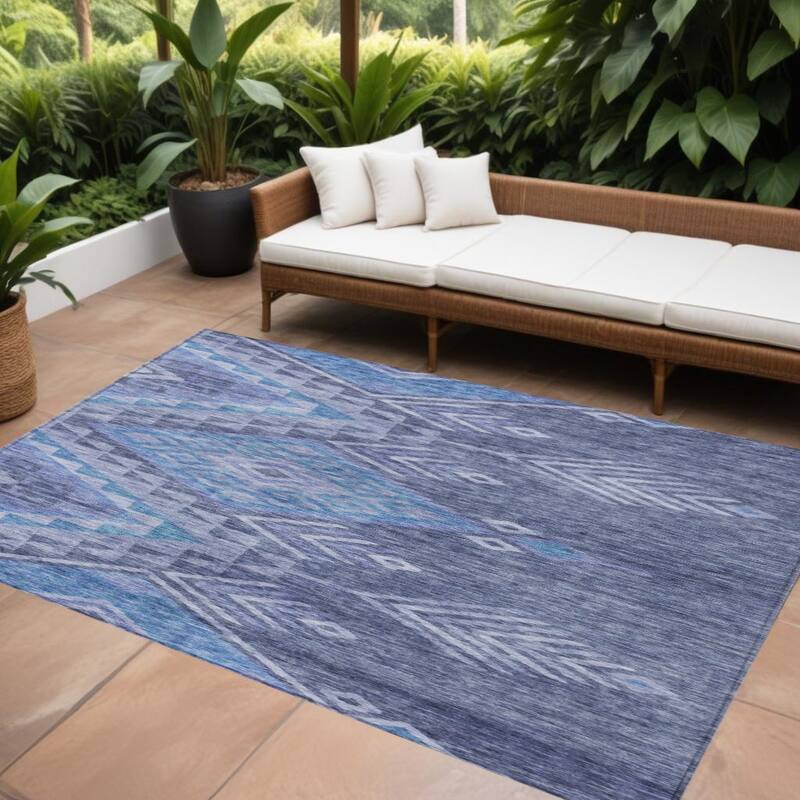 HomeRoots Southwestern Transitional Rectangle Outdoor Rug - 3' x 5'