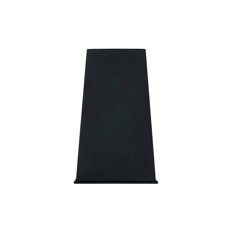 Integrated LED Outdoor Night Sky Friendly Enclosed Rectangular Wall Lantern in Black