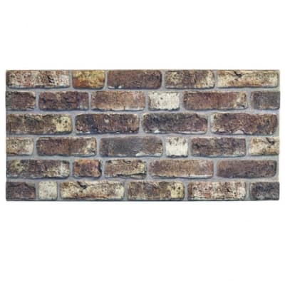 Dundee Deco Grey Brown Faux Face Brick 3D Wall Panels, Styrofoam Facing, Cladding, Decorative Wall Paneling