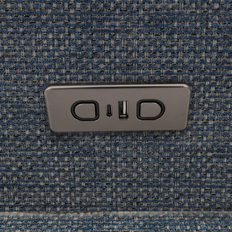 Furniture of America Paelis Modern Reclining Sectional with USB Port and Adjustable Headrest