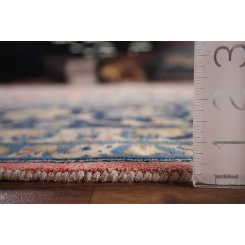 Traditional Pink Najafabad Persian Vintage Rug Handmade Wool Carpet - 9'6"x 13'0"