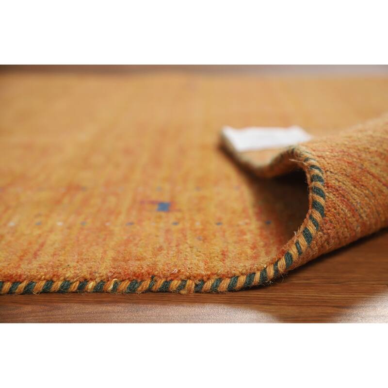 Gabbeh Indian Area Rug Handmade Orange Wool Carpet - 4'11" x 7'7"