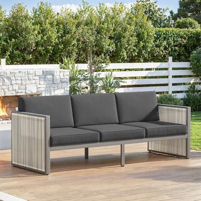 Outdoor 3-seat Sofa Deep Seating Sofa - Dar Gray