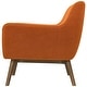 preview thumbnail 17 of 15, GDFStudio - Panom Modern Velvet Upholstery Lounge Chair with Walnut Wood Legs & High-density Foam Cushions