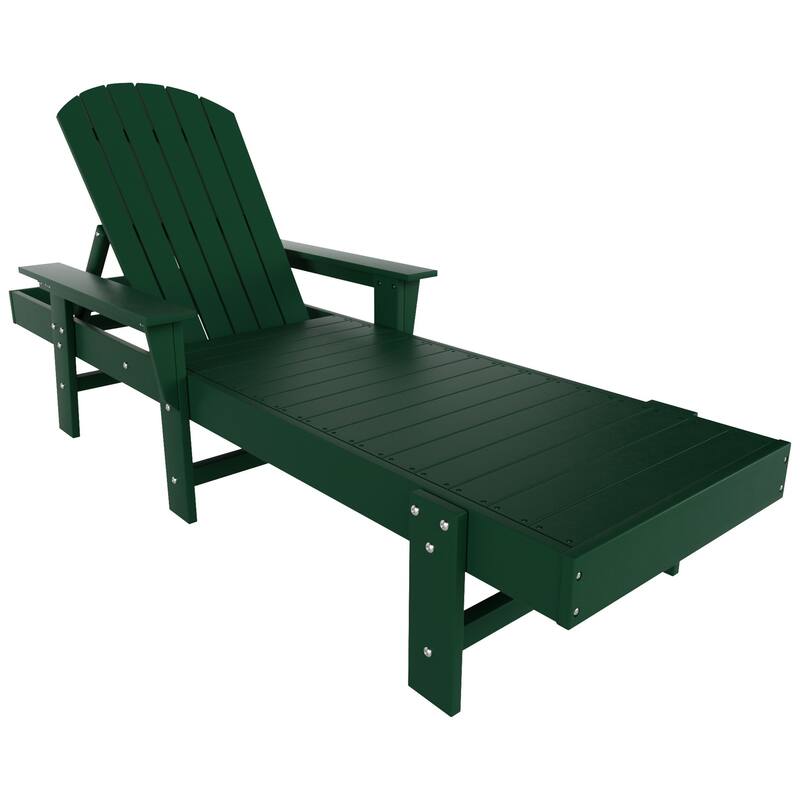 Altura Poly Eco-Friendly All Weather Reclining Chaise Lounge with Arms