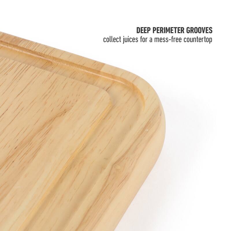 Calphalon Edge Guard 18 x 12, or 13.6 x 9.5 in Rubber Wood Cutting Board