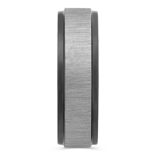 Manly Bands THE STORYTELLER Black Zirconium 7mm Satin Band