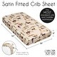 preview thumbnail 6 of 4, Sweet Jojo Designs Tan Brown Western Cowboy Boy Satin Fitted Crib Sheet Wild West Southern Charm Country South Horse Cow Animal
