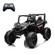 preview thumbnail 1 of 26, 24V 2seater Side by Side 4x4 Ride on Off-Road Truck with Parent Remote Control and two safety belts Black