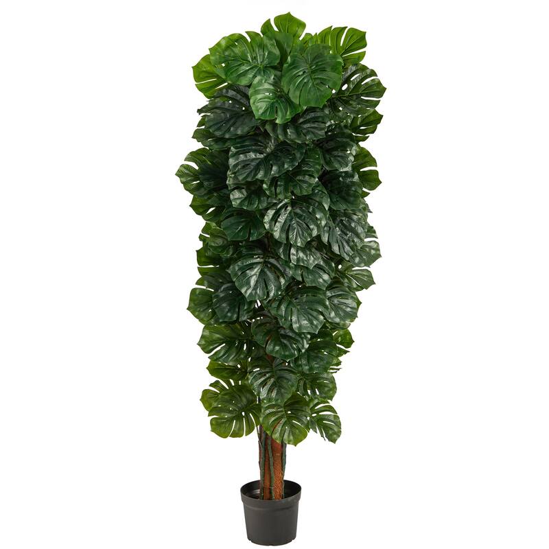 Monstera Artificial Tree 70In - Indoor Outdoor Faux Plant Home Decor - Green - 21-30 Inches