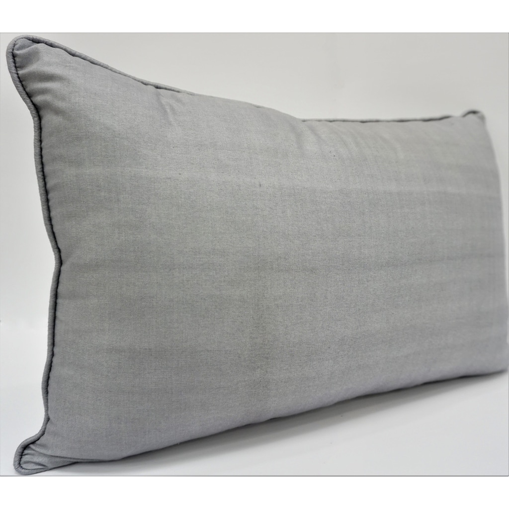 Home&Manor Premium Silk Throw Pillow Lumbar Light Gray