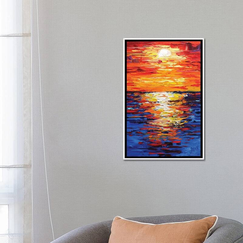iCanvas "Orange Sunset" by Nataly Mak Framed Canvas Print
