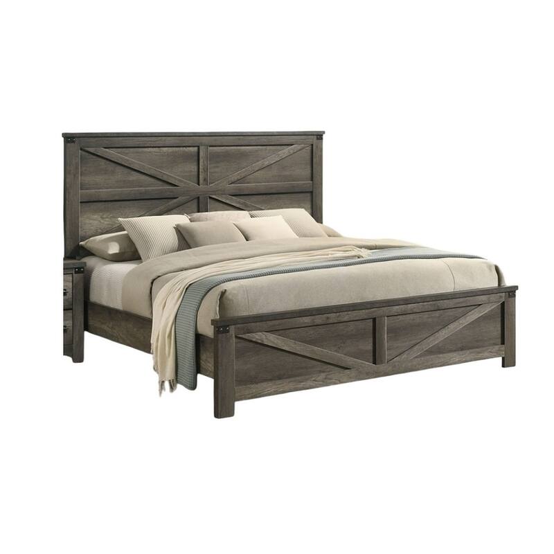 Rustic Gray 1pc Bed(Only Bed)