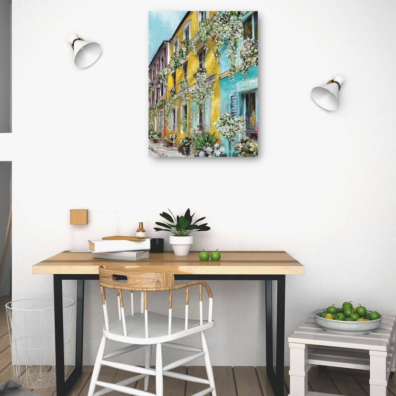 Rue Des Fleurs By Studio Arts Canvas Art Print