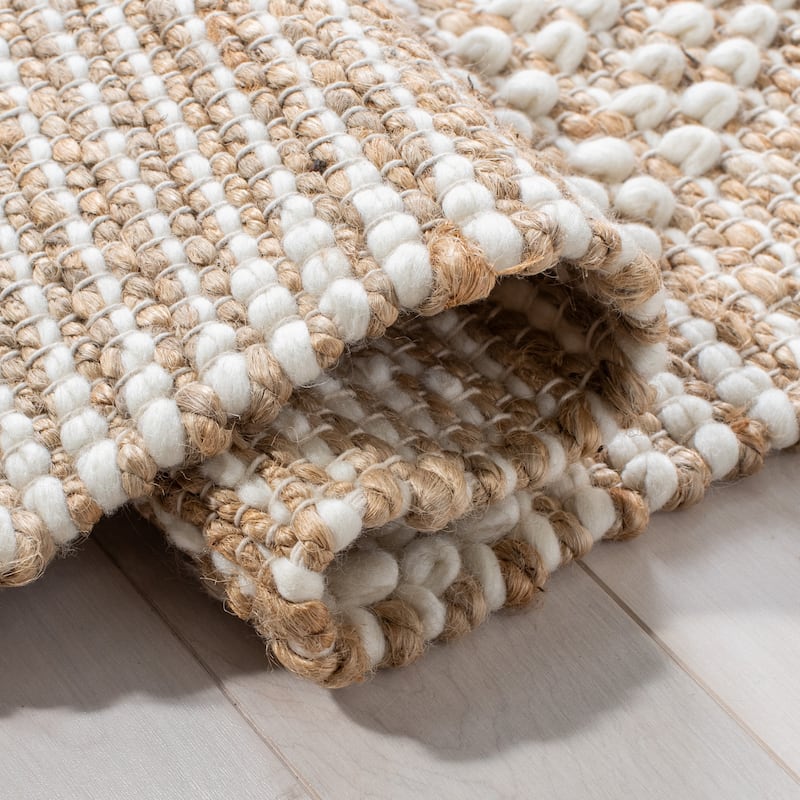 SAFAVIEH Handmade Natura Ulderica Diamond Jute & Wool Rug