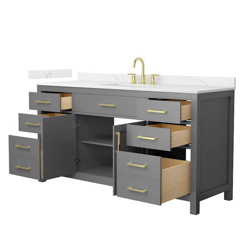 Wyndham Collection WCG2424-66S-QTZ-US3MXX Beckett 66" Free Standing