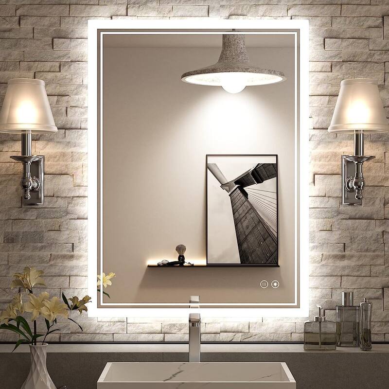 TokeShimi LED Bathroom Vanity Mirror, Anti-Fog Dimmable Wall Mirror