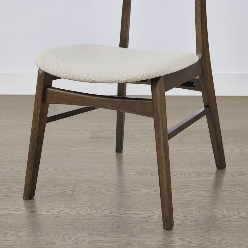 Spruce & Spring 5-Piece Modern Dining Table Set with Upholstered Chairs and Butterfly-Leg Base Table