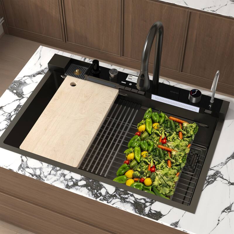 Multi-Functional PVD Nano Black Kitchen Sink for Modern Homes