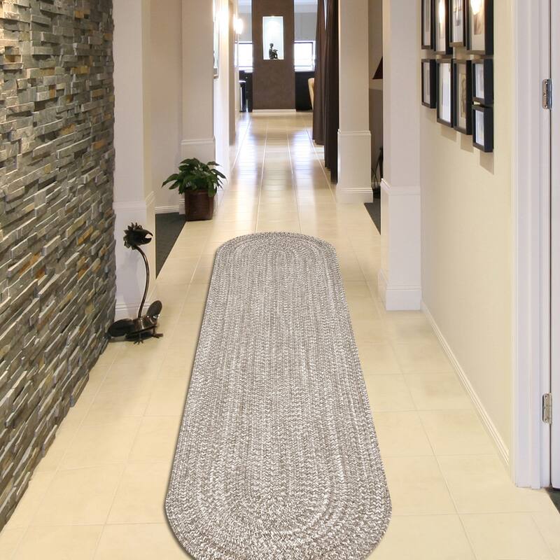 Superior Modern Rustic Bohemian Reversible Multi-Tone Braided Indoor Outdoor Area Rug