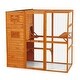 preview thumbnail 2 of 8, Large 4-Tier Cat Enclosure, Outdoor Pet House with Waterproof Roof, Elevated Platforms for Cats and Small Animals