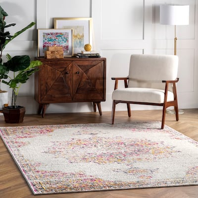 Nuloom Vintage Persian Medallion Faded Area Rug