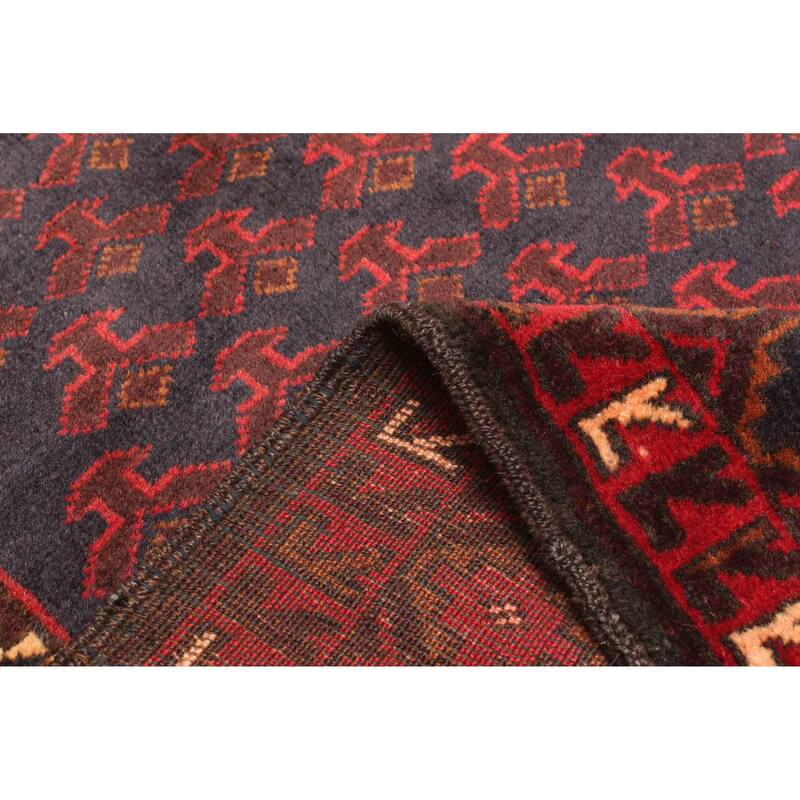 ECARPETGALLERY Hand-knotted Teimani Dark Navy Wool Rug - 2'11 x 4'9