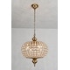 preview thumbnail 32 of 33, Retro French 4/5-Light Antique Brass Globe Crystal Chandelier Kitchen Island Pendant