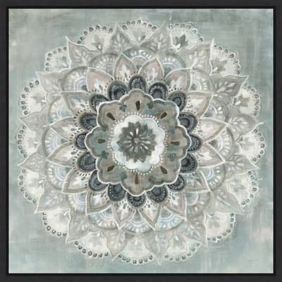 Sunburst Neutral (Mandala) by Danhui Nai Framed Canvas Art