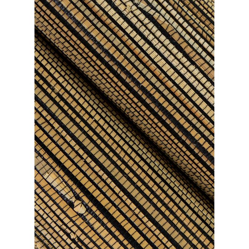 A-Street Prints Mayleen Black Grasscloth Wallpaper