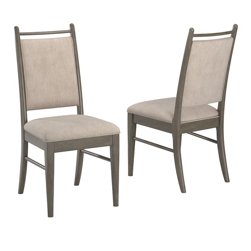 Harstad Wood Finish Beige Fabric Dining Chair (Set of 2) by iNSPIRE Q Modern - Grey