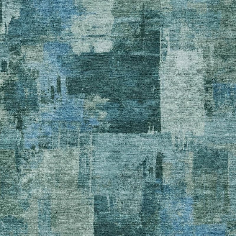 HomeRoots Abstract Transitional Rectangle Outdoor Rug