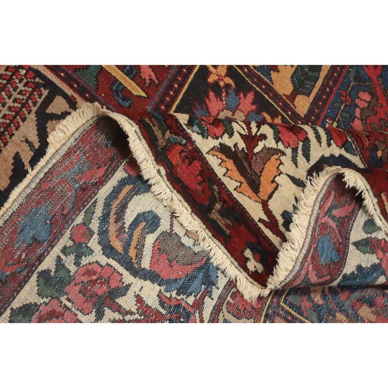 Hand Knotted Oriental 100% Wool Carpet Traditional Geometric Red Bakhtiari Area Rug - 16' 6'' X 10' 9''