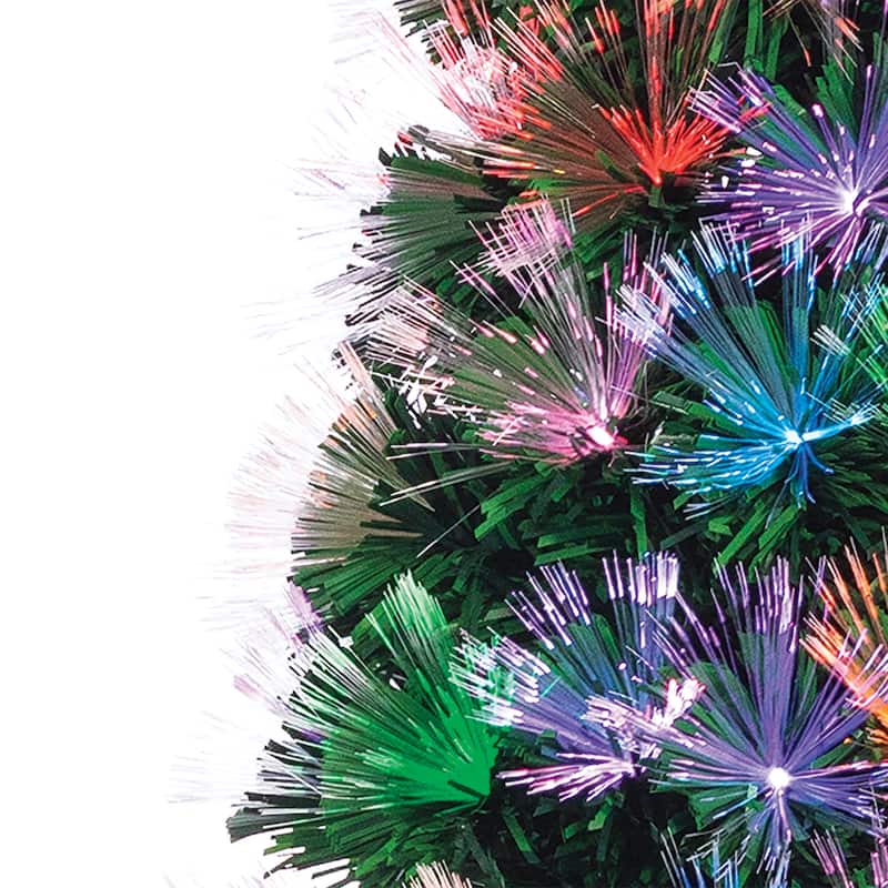 6 Foot High Fiber Optic Color Changing Tree - N/A